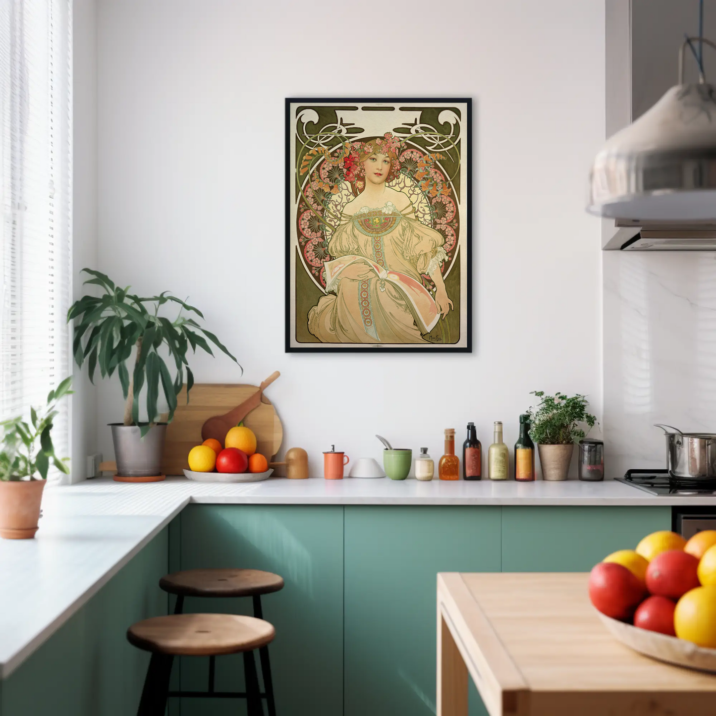 Mucha Style Paris Art Nouveau Vintage Travel Poster