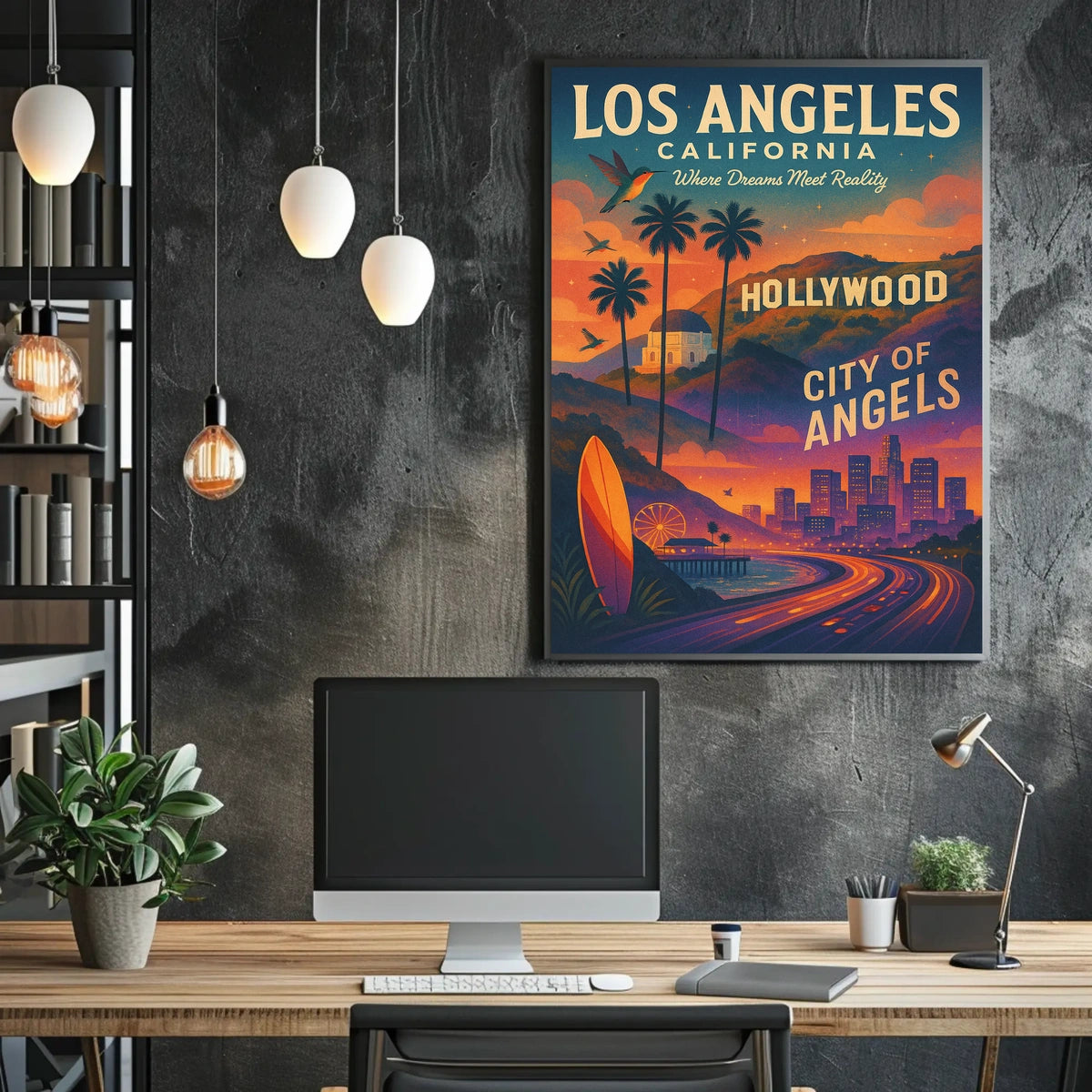 Los Angeles City Of Angels Poster