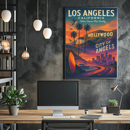 Los Angeles City Of Angels Poster