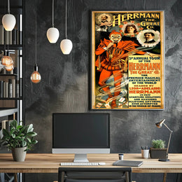 Herrmann the Great Co. Vintage Magic Illusion Show Poster