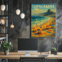 Copacabana Beach Vibes Poster Brazilian Beach Wall Art