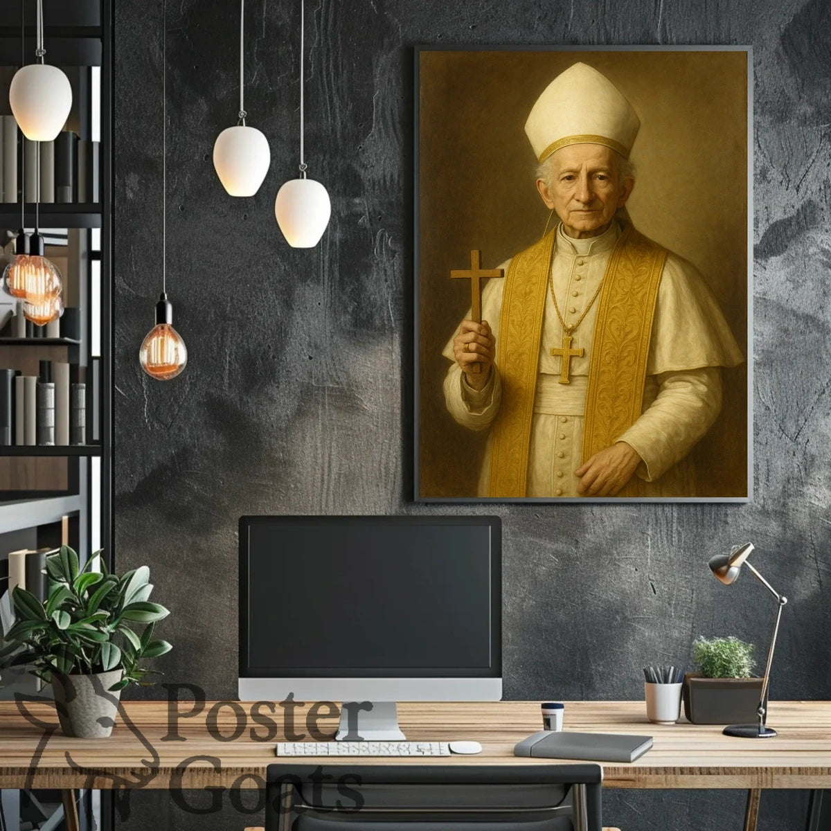 Religious Cleric Portrait in Historical Vatican Heritage Poster