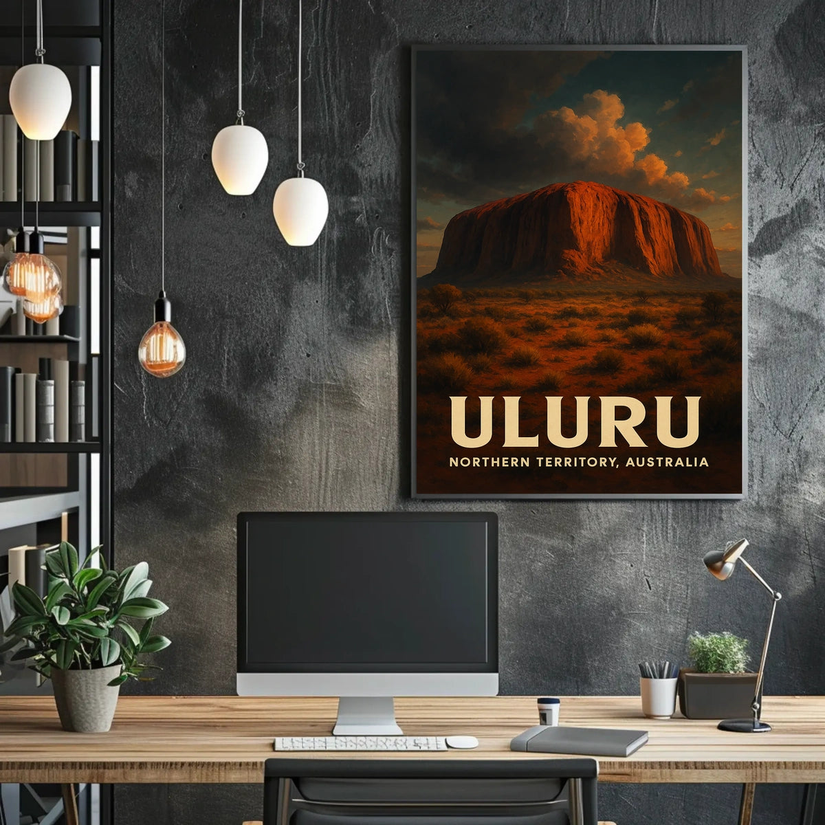 Uluru Australia Outback Sunset Decor Lovers Poster