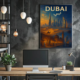 Dubai Poster A Journey Through Time Wall Art For Travelers