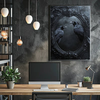 Gothic Mirror and Ravens Abstract, Artistic, or Pop Culture Poster
