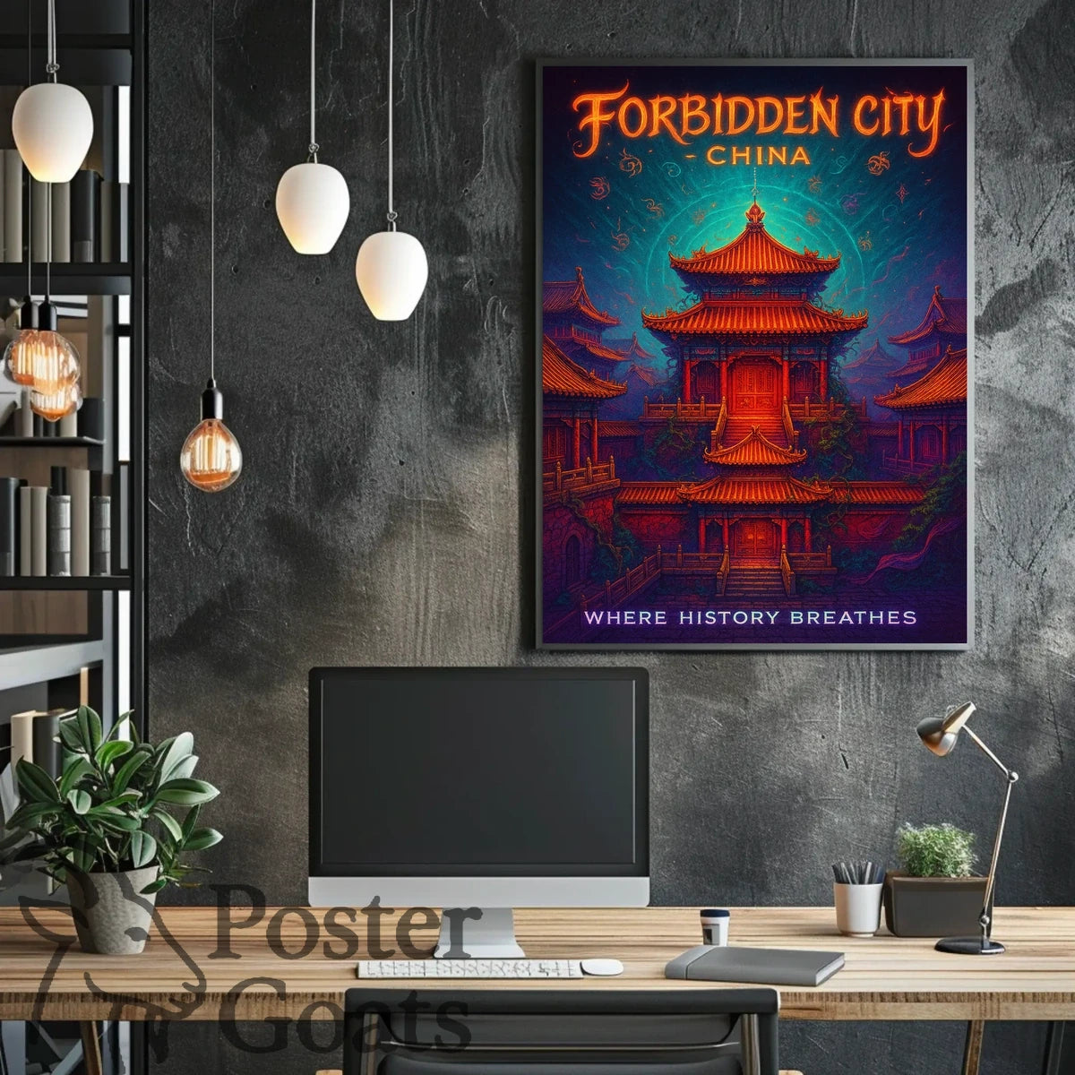 Forbidden City Heritage Art in Vivid Colors Cultural Poster
