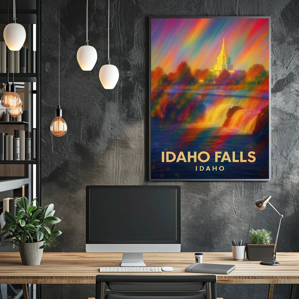 Idaho Falls Vibrant Landscape Impressionism Poster