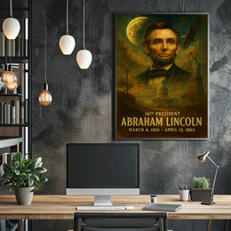 Abraham Lincoln Patriotic Neoclassical Realism Poster