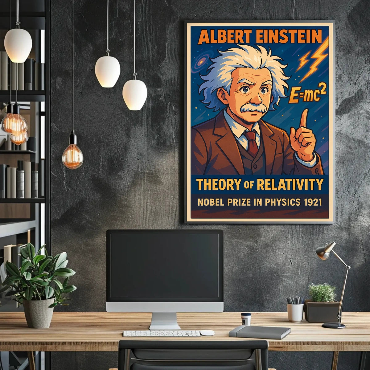 Einstein Relativity Vintage Educational Poster
