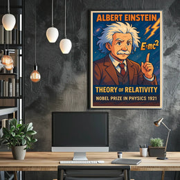 Einstein Relativity Vintage Educational Poster