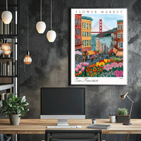 San Francisco Flower Market Poster PosterGoat