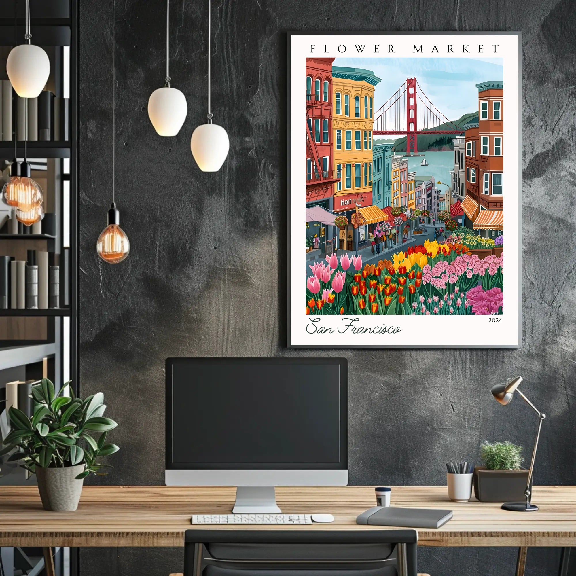 San Francisco Flower Market Poster PosterGoat