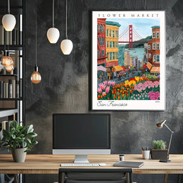 San Francisco Flower Market Poster PosterGoat