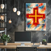 Vibrant Cross Poster
