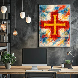 Vibrant Cross Poster