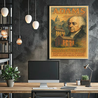 John and John Quincy Adams Birthplace Tribute Poster