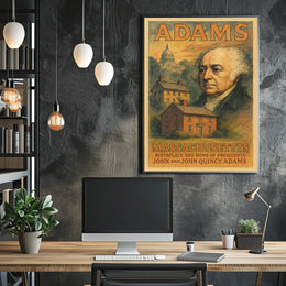 John and John Quincy Adams Birthplace Tribute Poster