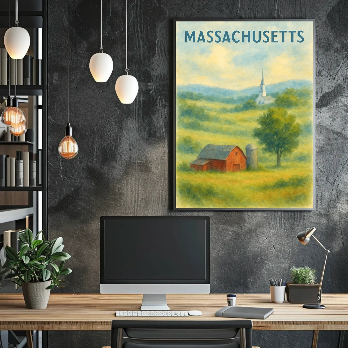 Scenic Massachusetts Landscape Poster