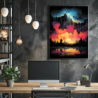 Colorful Surreal Forest Landscape Artistic Artistic Poster