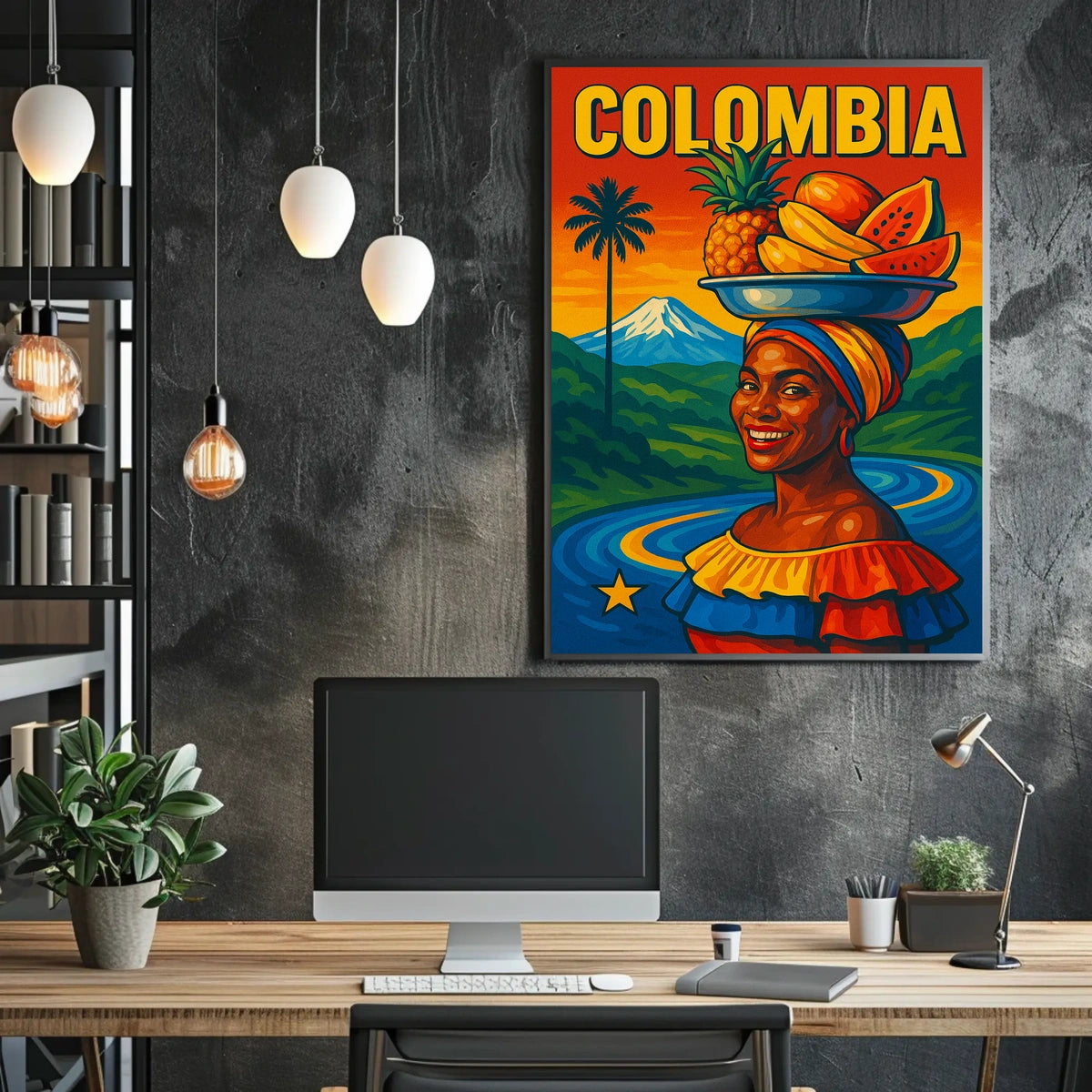 Vibrant Colombia Poster