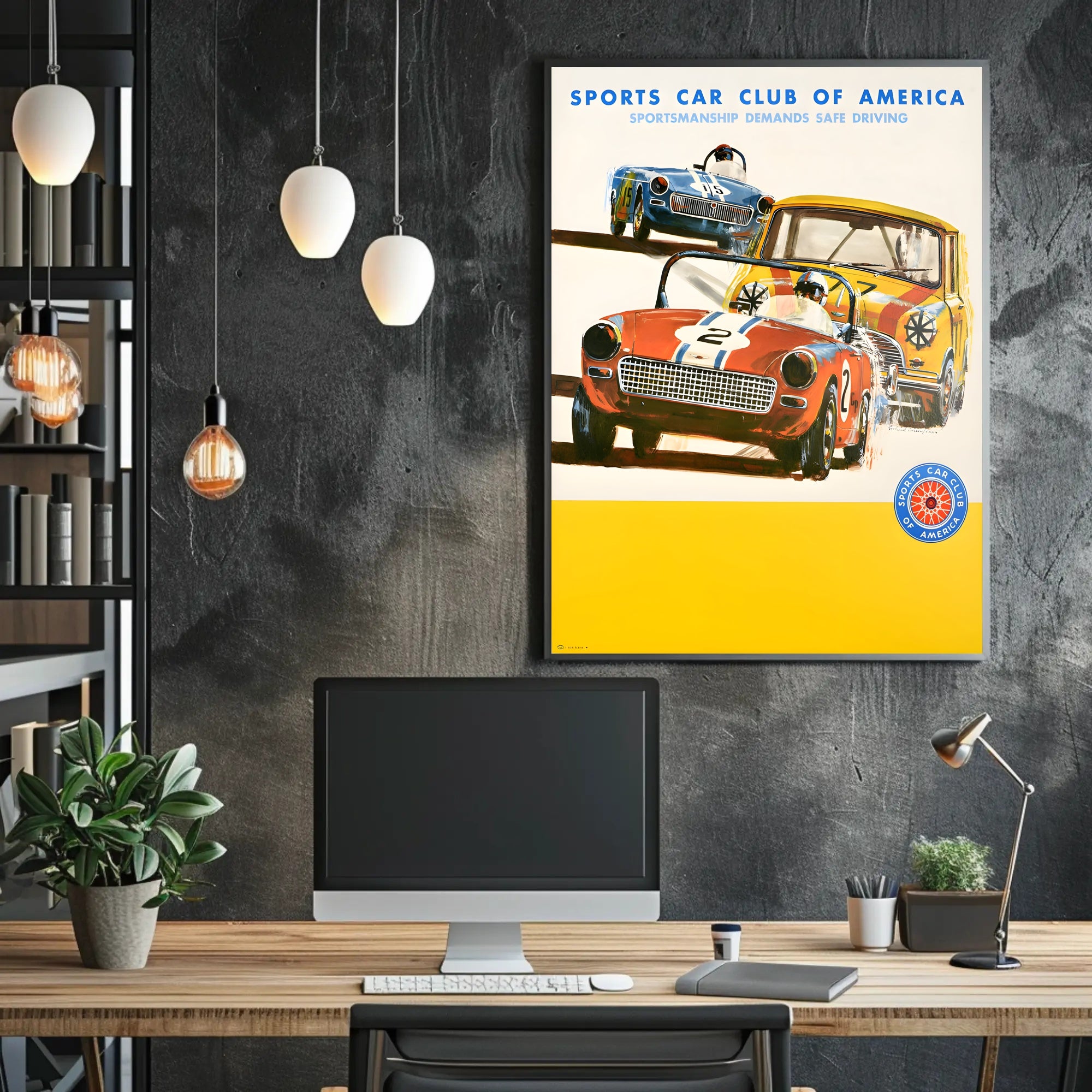 Sports Car Club of America Racing Poster