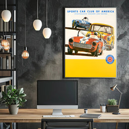 Sports Car Club of America Racing Poster