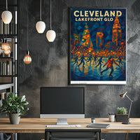 Cleveland Lakefront Glo Poster
