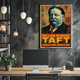 William Howard Taft 27th President of the United States Street Art Mashup Poster