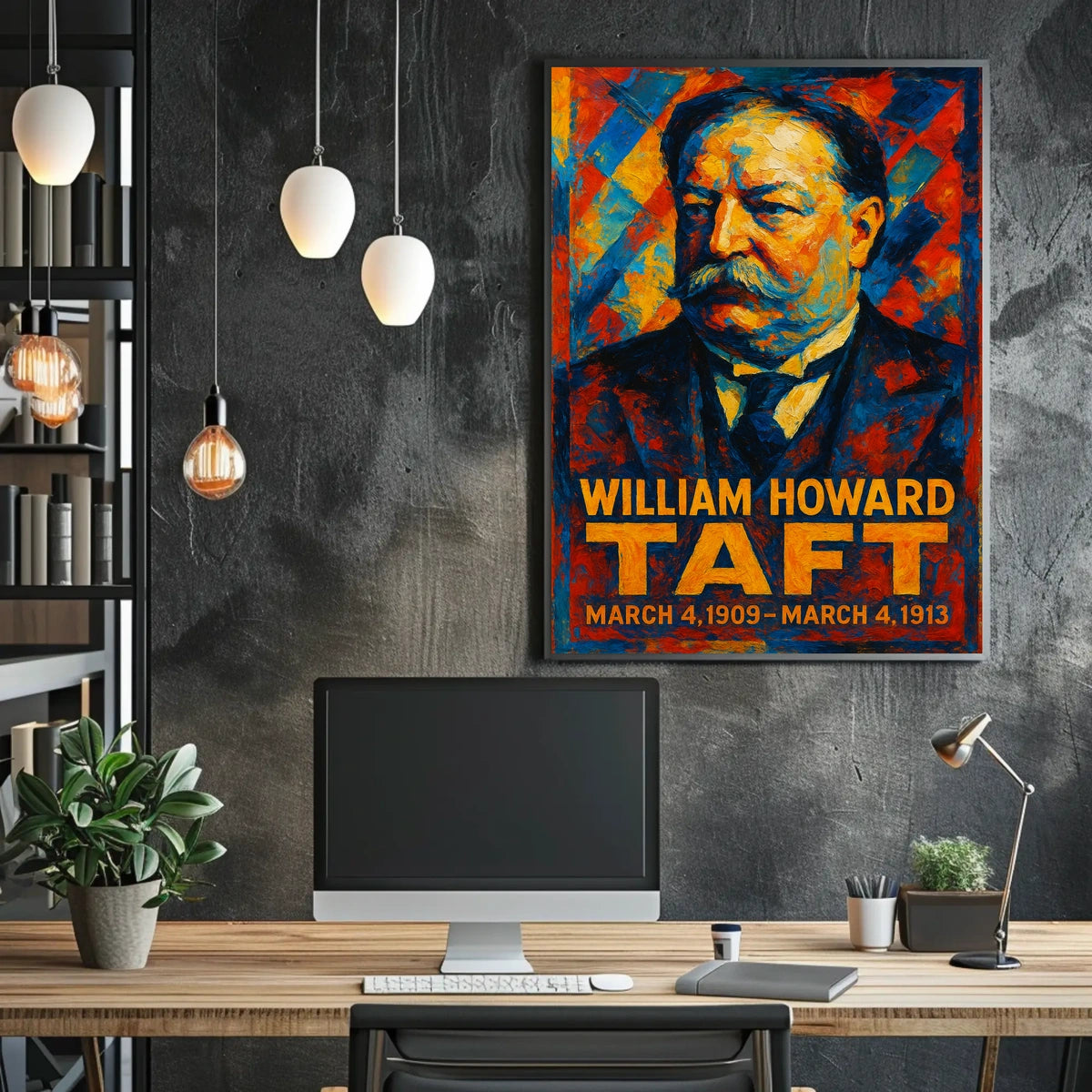 William Howard Taft 27th President of the United States Glitch Hop Art Poster