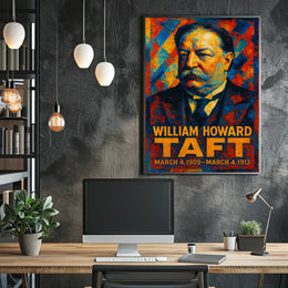 William Howard Taft 27th President of the United States Glitch Hop Art Poster
