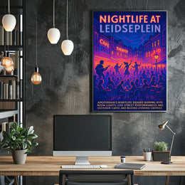 Nightlife At Leidseplein Poster
