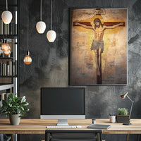 Religious Crucifixion Scene: Historical or Spiritual Art Poster
