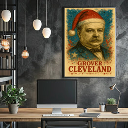 Grover Cleveland Festive Portrait Poster