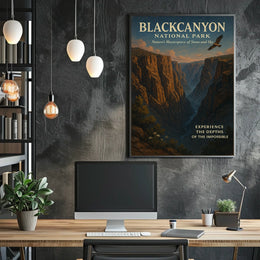 Black Canyon Adventure Vintage National Park Poster