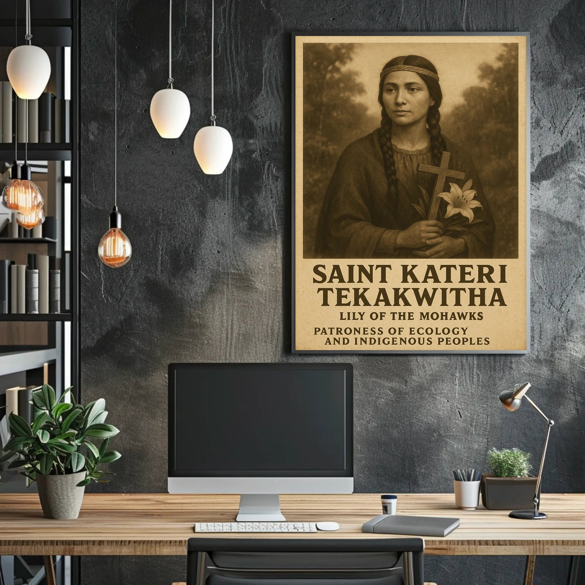 Saint Kateri Tekakwitha Lily Of The Poster