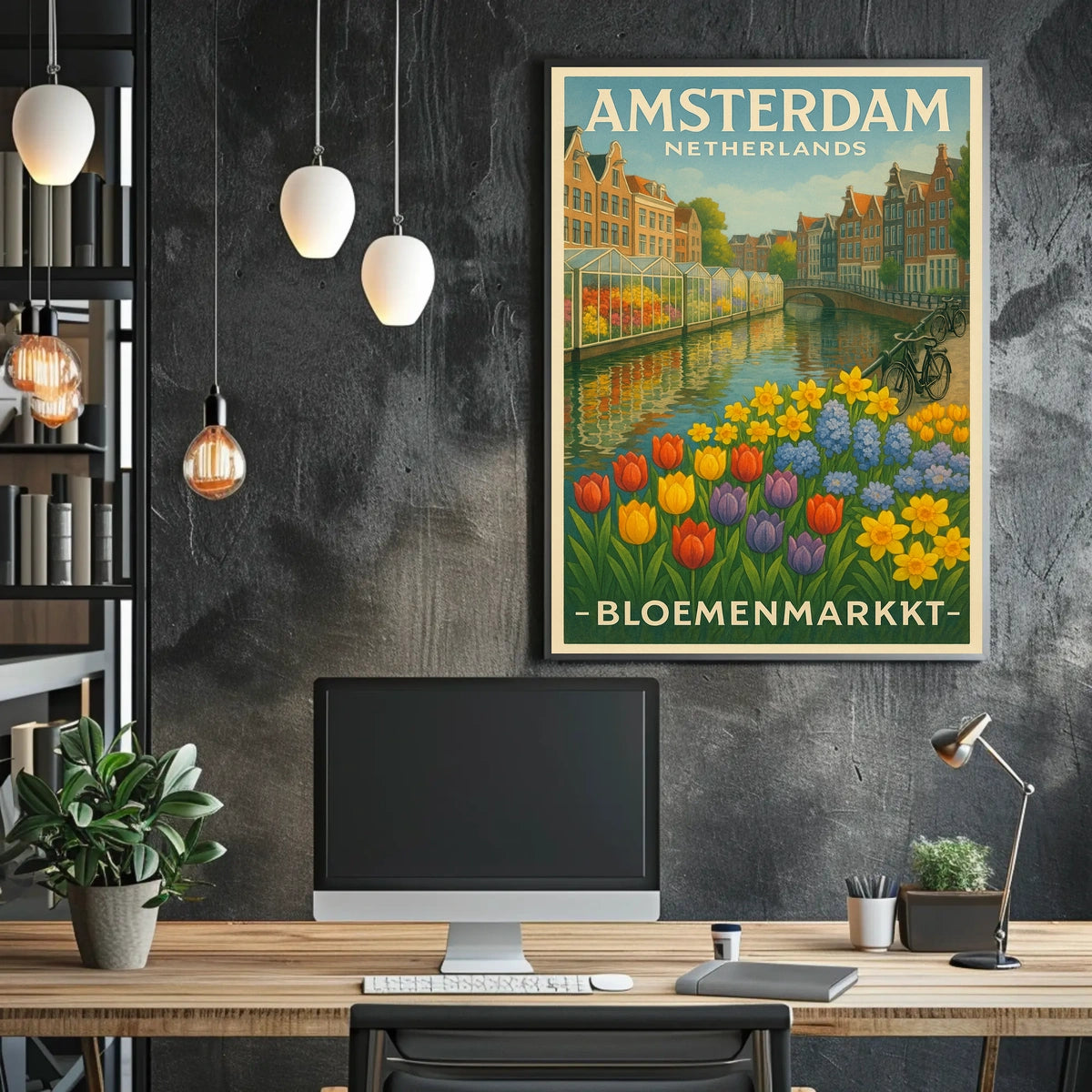 Amsterdam Bloemenmarkt Poster