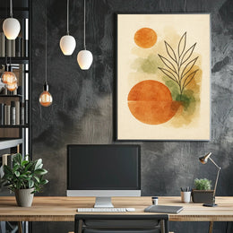 Minimalist Earthy Geometric Design: Abstract or Artistic Poster