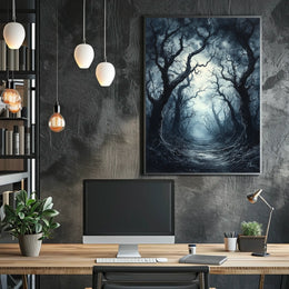 Haunting Mystical Forest Scene Abstract, Artistic, or Pop Culture Poster