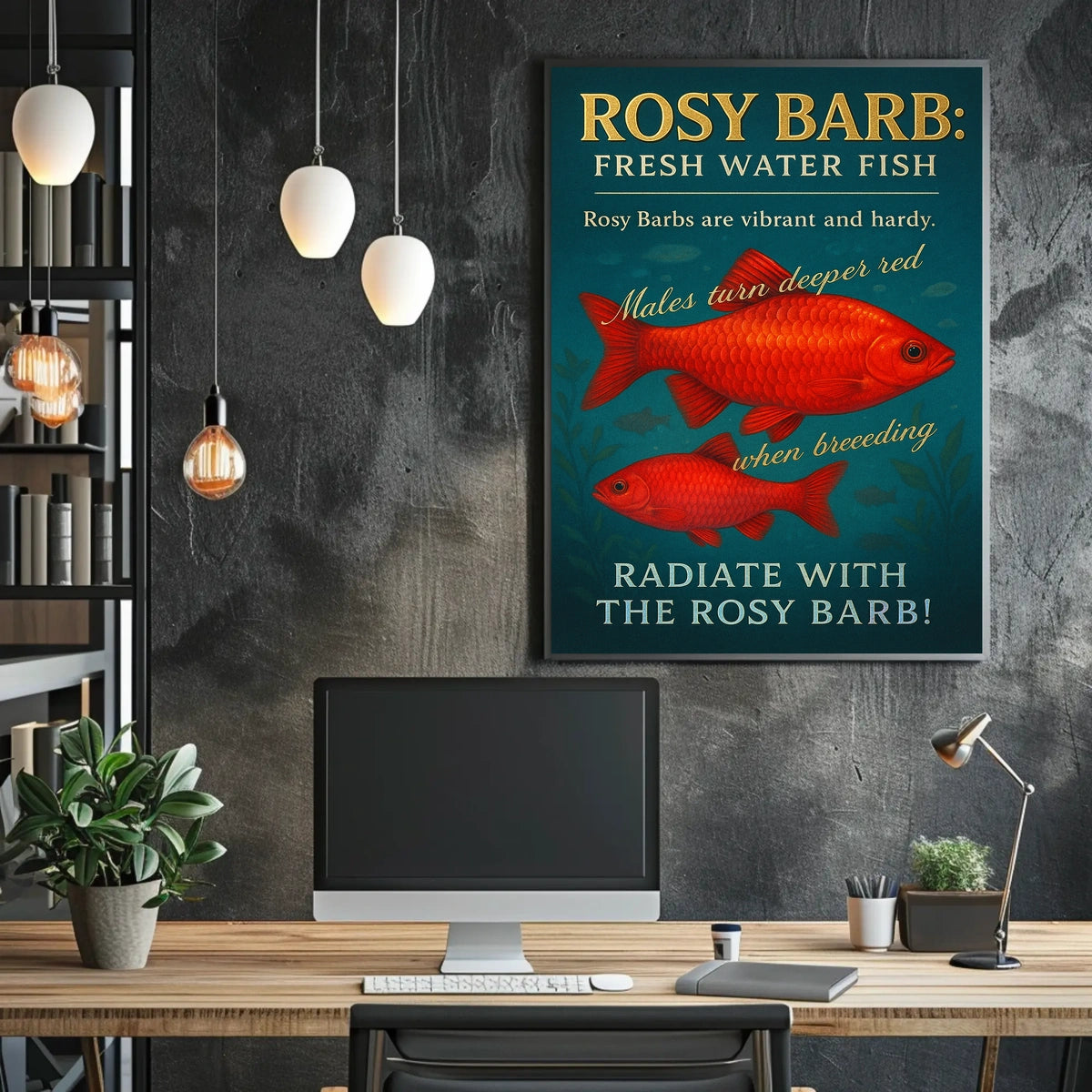 Radiate with the Rosy Barb Poster