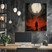 The Enigmatic Cloaked Figure Poster