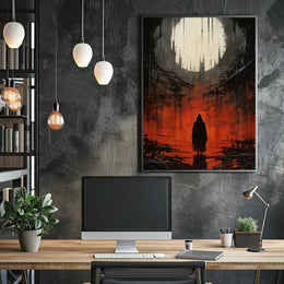 The Enigmatic Cloaked Figure Poster