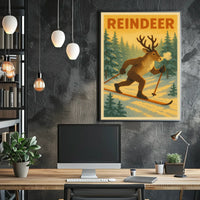 Reindeer Ski Adventure Poster