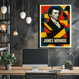 James Monroe 5th President of the United States Abstract Pop Poster