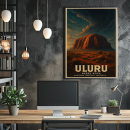 Uluru Ayers Rock Desert Wanderlust Poster