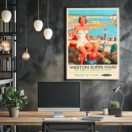 Weston-Super-Mare Travel By Train Poster