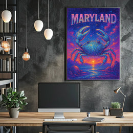 Maryland Starry Crab Poster