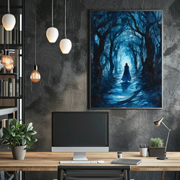 Mysterious Traveler in Enigmatic Forest Abstract, Artistic, or Pop Culture Poster