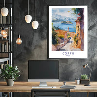Corfu's Mediterranean Charm: Travel Poster PosterGoat