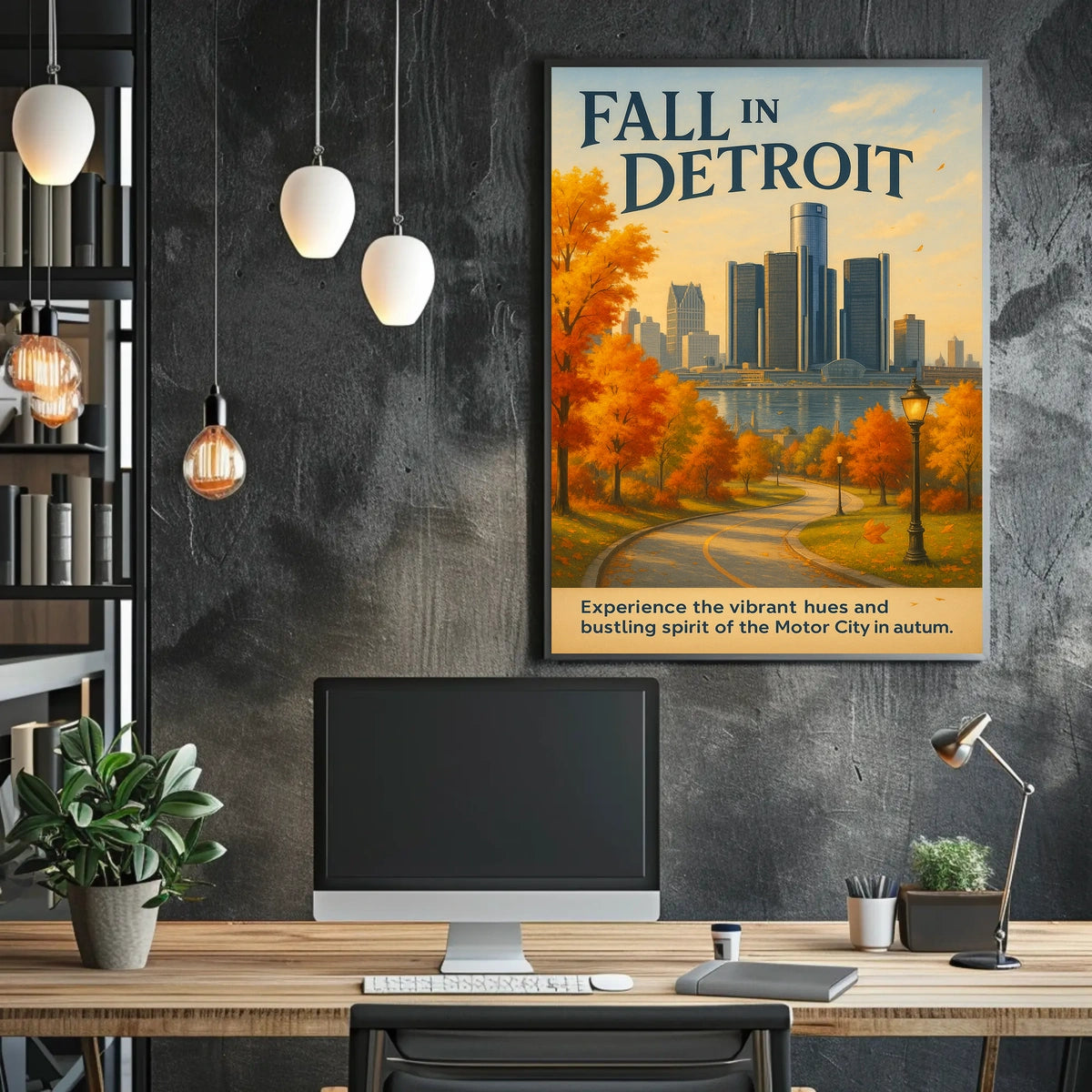 Fall in Detroit Poster