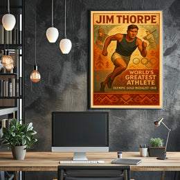 Jim Thorpe Legendary Athlete Poster